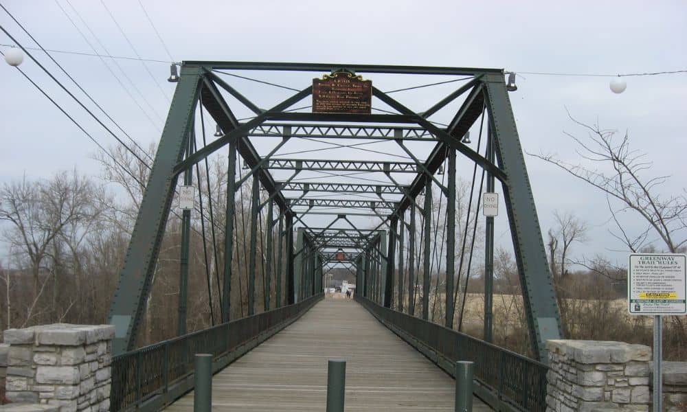 Historic bridge in Bowling Green, KY — example of local infrastructure supported by drone surveying