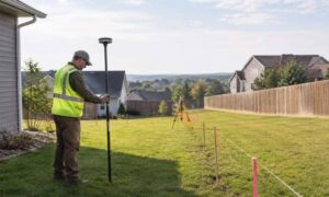 Property survey for fence bowling green ky - ALTA SURVEY Kentucky Surveyor checking property boundaries before a fence installation in Bowling Green Kentucky