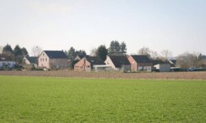 Residential survey home bordering farmland - ALTA SURVEY Kentucky Homes along the edge of an agricultural field, where a residential survey helps define the boundary between the properties